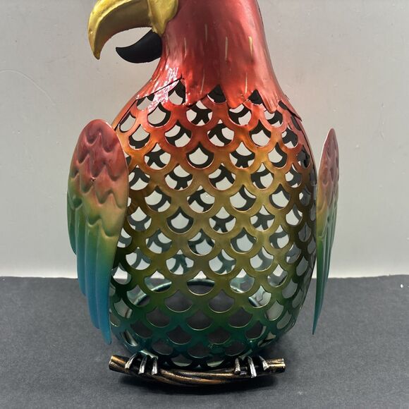 Pink Zebra Metal Parrot Warmer Wax Melt Shade Decor Art 9.5" Tall New In Box - Picture 3 of 10